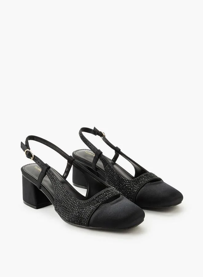 فلورا بيلا من شو إكسبرس صنادل نسائية بكعب عريض شباشب كاجوال